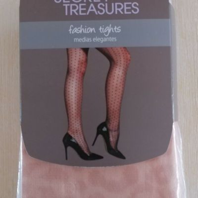 NEW Secret Treasures Women's Nude Animal Print Fashion Nylon Tights Size 2